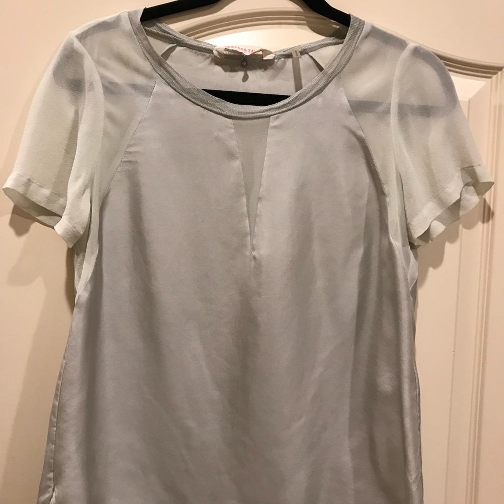 Silk silver Rebecca Taylor Top
